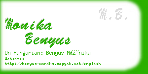 monika benyus business card